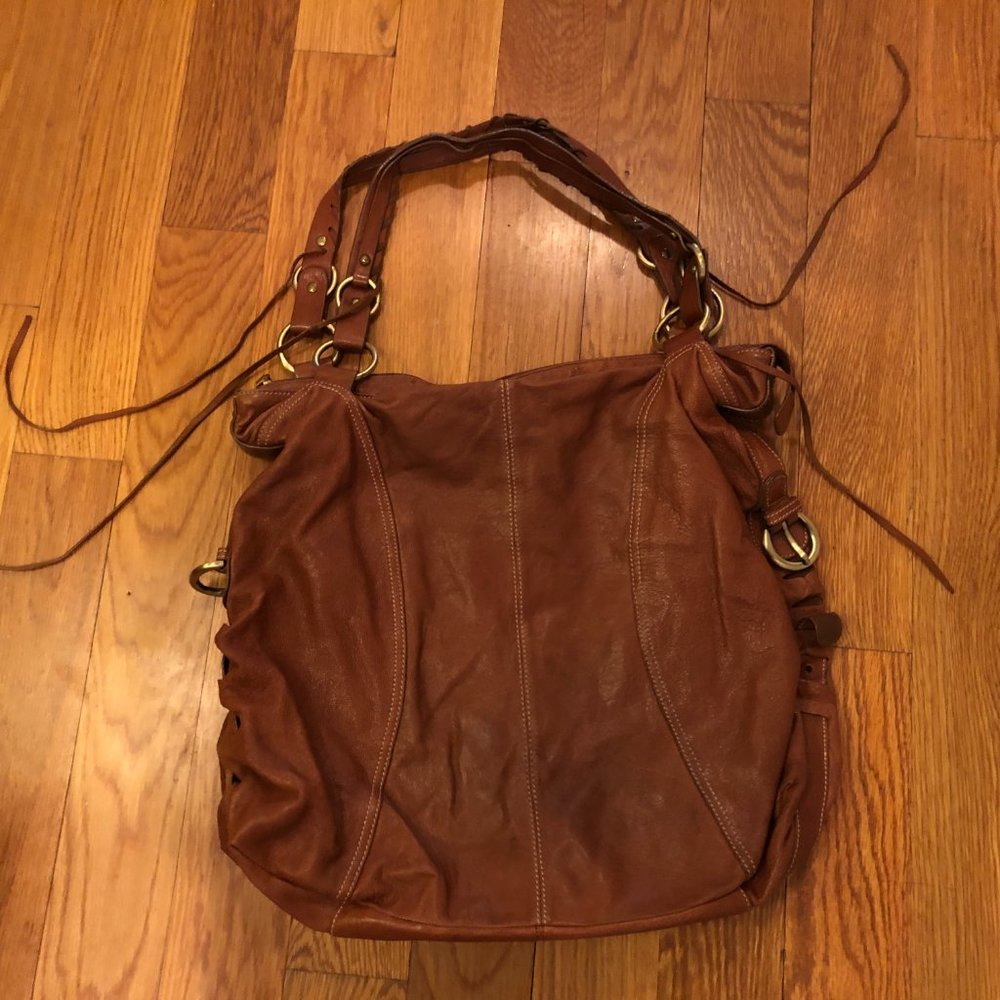 Palio Soft Leather Slouchy Handbag, Brown